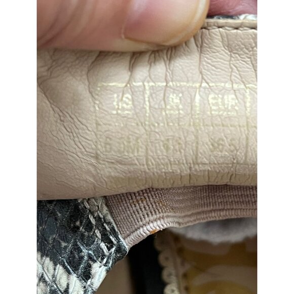 SAM EDELMAN Jamille Loafers Snakeskin-Print  Horsebit Buckle Size 6.5 - Picture 8 of 8